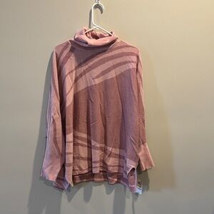 Alfani Pink Panelled Cowl Neck Sweater